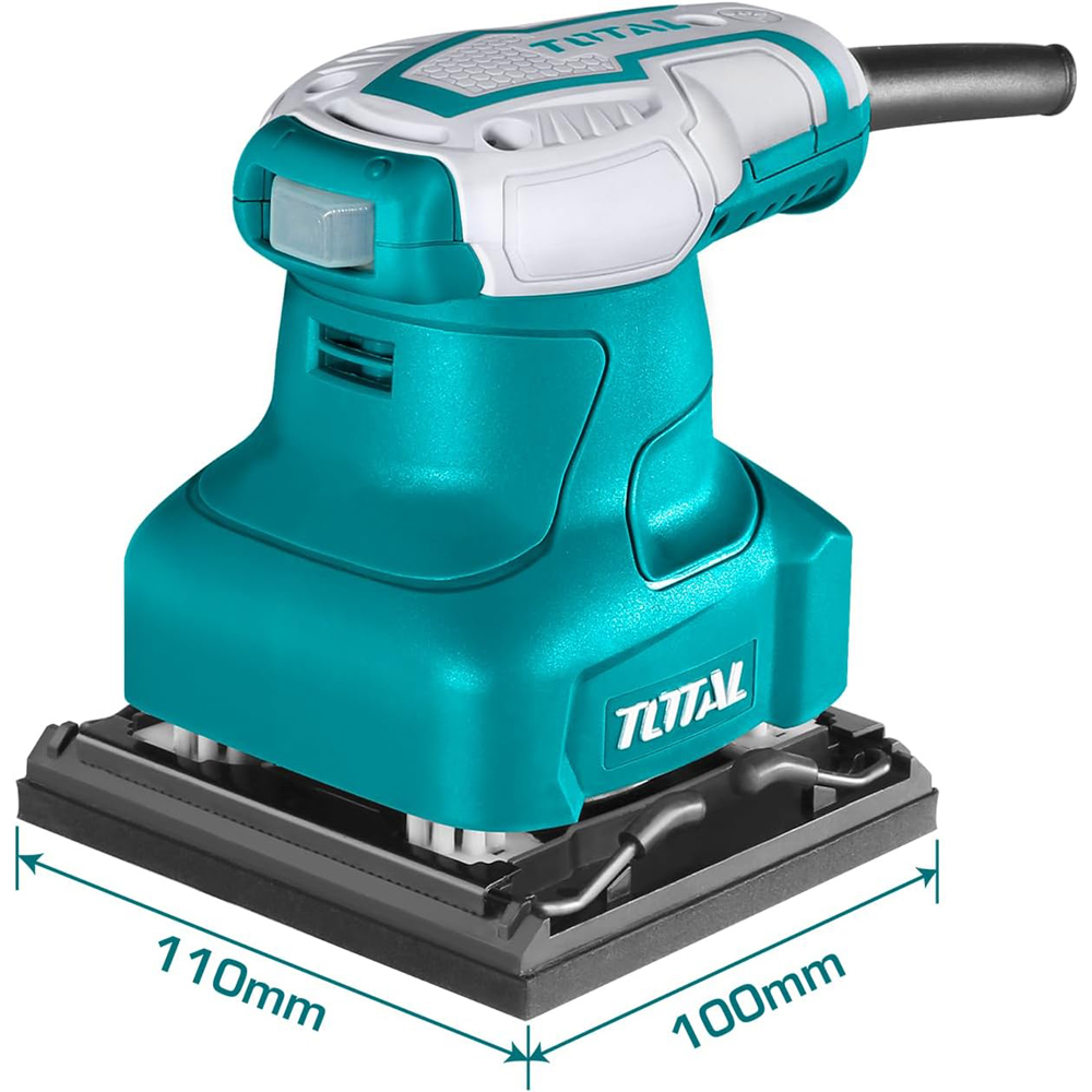 LEVIGATRICE PALMARE 240W ELETTRICA CON 5 FOGLI ABRASIVI INCLUSI TOTAL - immagine 2