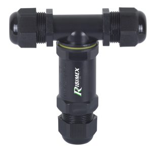 CONNETTORE ELETTRICO A T IMPERMEABILE GIUNTO A 3VIE IP68 CONNETTORI CAVI RIBIMEX