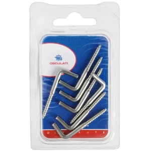 Rampini in acciaio inox a vite 32x3mm 10 pezzi os0903501