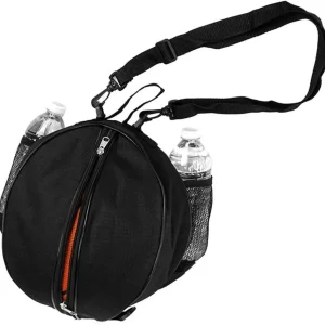 Borsa a Tracolla Porta Pallone Basket Palla Calcio Pallavolo, Sacchetto Sportivo Con Due Tasche Rete per Borraccia, Zaino Portapalloni Calcio Basket