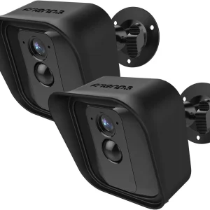 360 Grado Regolabile Staffa Di Montaggio a Parete E Copertura in Silicone Protettiva per Blink XT Interno/Esterno Camera Di Sicurezza (2, Nero)