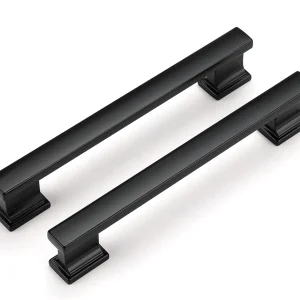12 Maniglie per Mobili, Colore Nero, 128 Mm, Distanza Tra I Fori, Stile Vintage, Colore Nero, in Lega Di Alluminio, per Mobili Da Cucina, Bagno