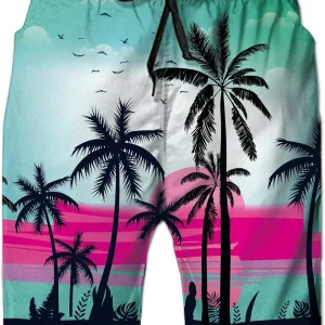 Uomini Tronchi per La Spiaggia Da Uomo Di Costume Da Bagno Con Stampa Corti Pantaloncini Shorts