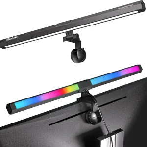 40Cm Lampada Monitor Computer, RGB Light Bar Monitor, LED Luce Monitor Con Doppia Modalità, Tricolore, USB Lampada Schermo PC per La Casa E L'Ufficio, Protezione per Gli Occhi-Nero