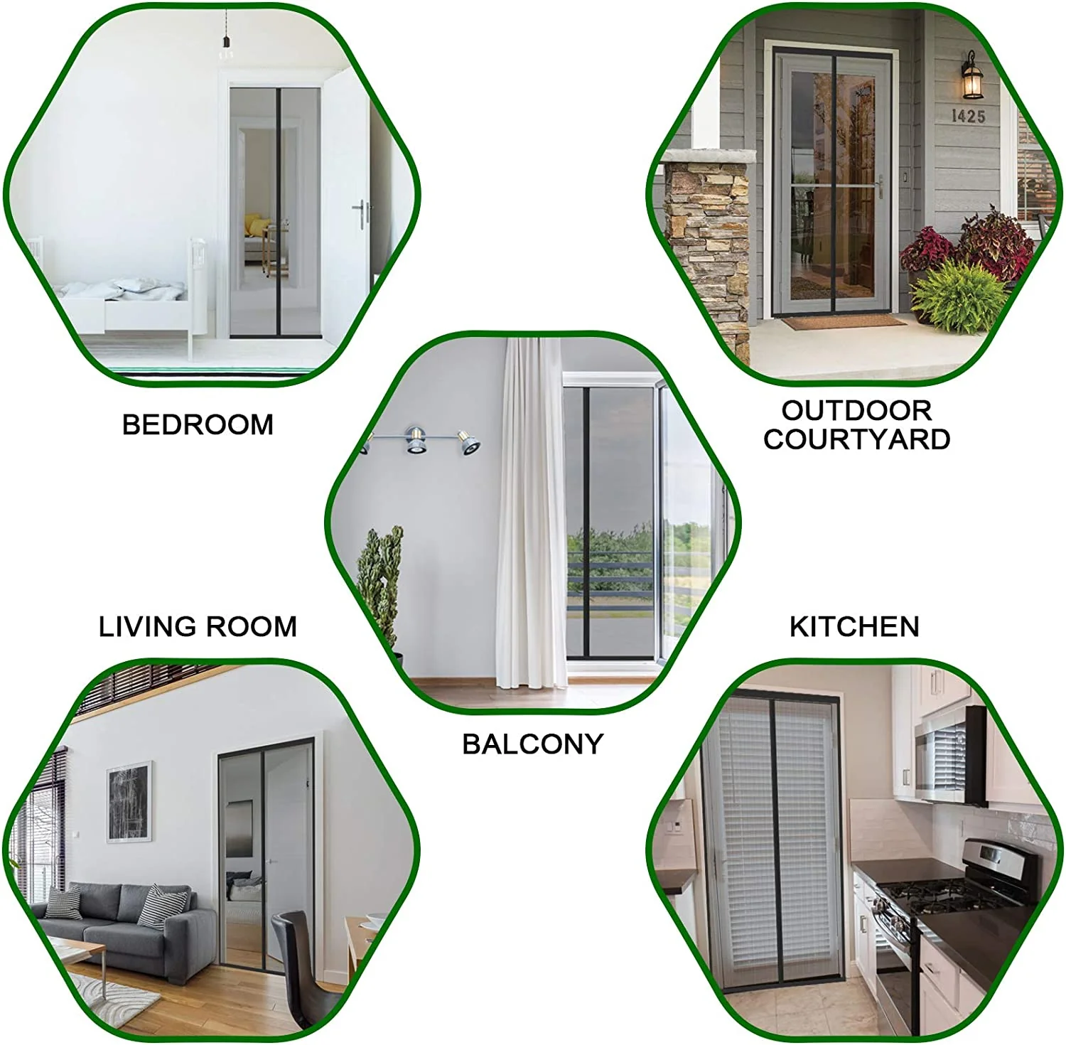 Zanzariera Magnetica per Porta 90 X 210 CM - Rete Fine, Tenda Zanzariera Porta Con Totalmente Calamita, Si Chiude Da Sola per Balcone, Installazione Facile (Nero) - immagine 8