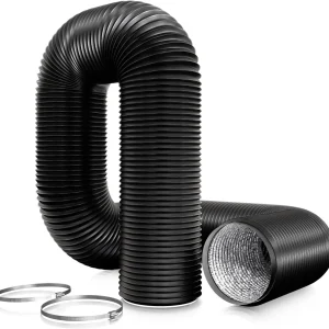 150Mm Condotti Tubo Di Ventilazione Flessibile in Alluminio PVC per Aerazione Domestica, Hydroponics(3 Metri)